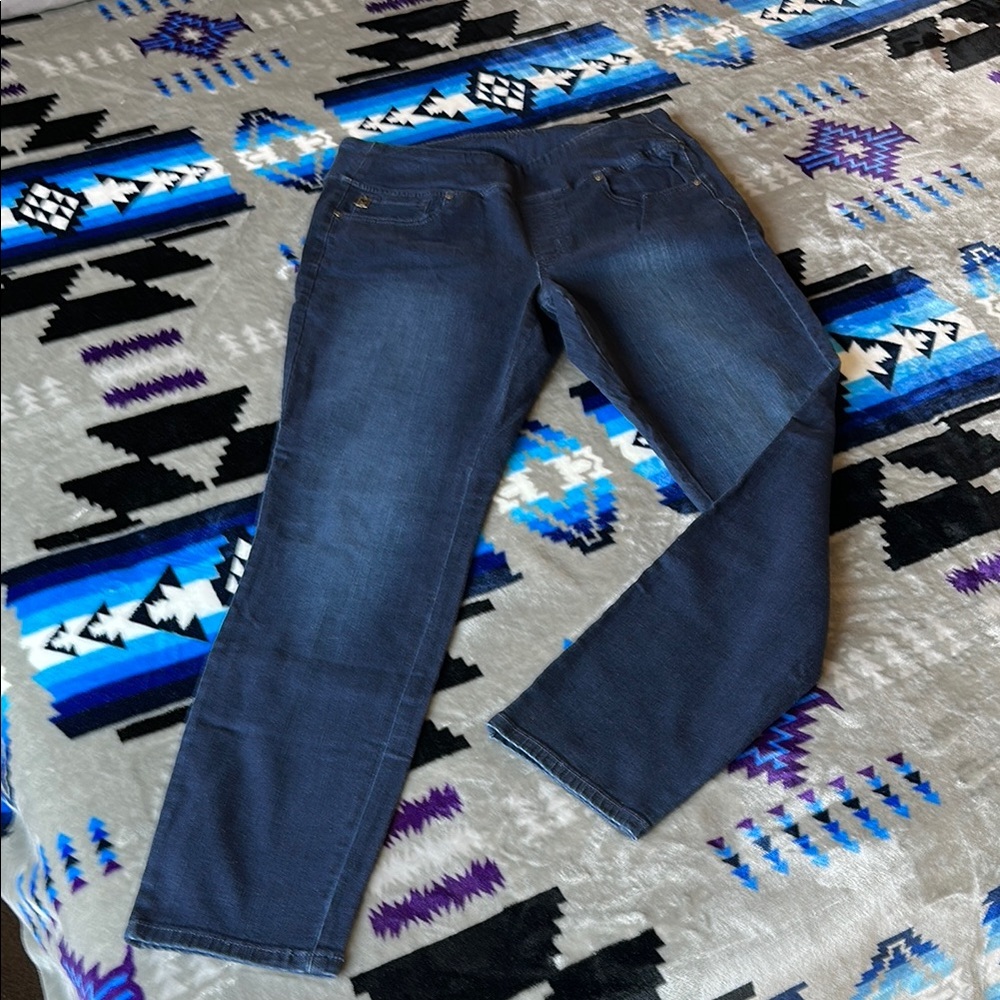 Belle by Kim Gravel Blue Straight Jeans Timeless Style